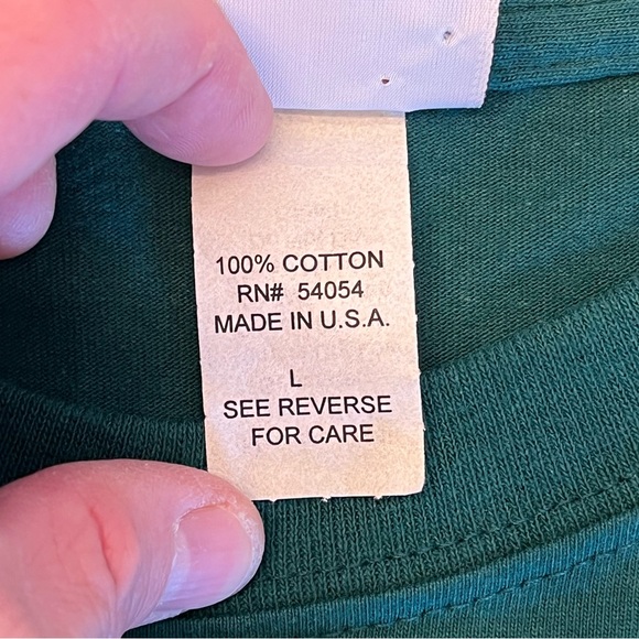 Bugle Boy Men’s Vintage Short Sleeve Green Crewneck Pocket Tee T-shirt L - Picture 7 of 12